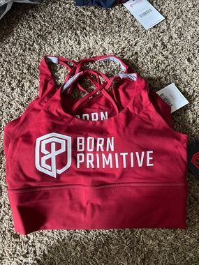 Born Primitive Crossfire Sports Bra XL in Wine
